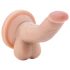 Dr. Skin 4 - Realistični dildo 12cm sa testisima i vakumom - bež