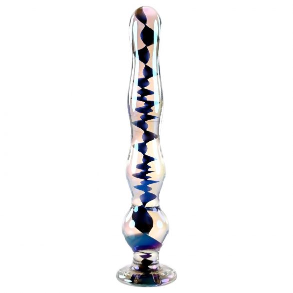 Playboy Jewels - talasasti stakleni dildo (proziran)