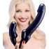 Strap U Revolver - crni strapless strap-on dildo