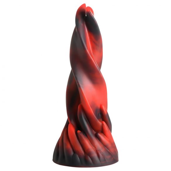 Creatura Cocks Pakleni Poljubac - uvijeni silikon dildo 19cm (crveni)