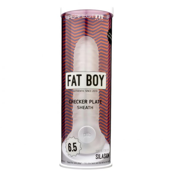 Fat Boy Checker - penis rukav (17cm) - mlečno bela