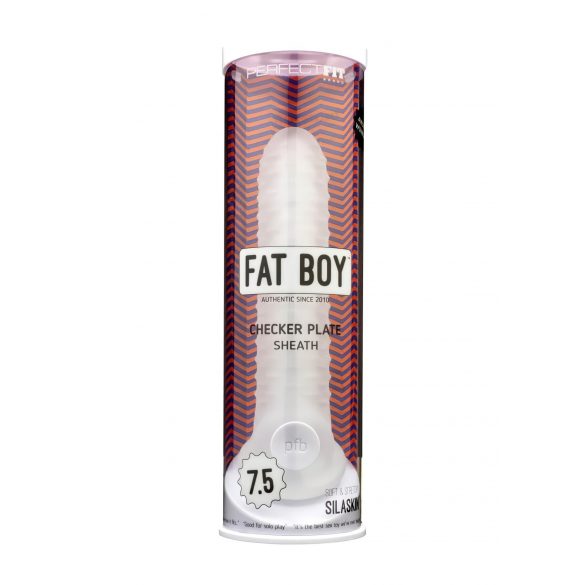 Fat Boy Checker Box - pouzdro na penis (19 cm) - mléčně bílé