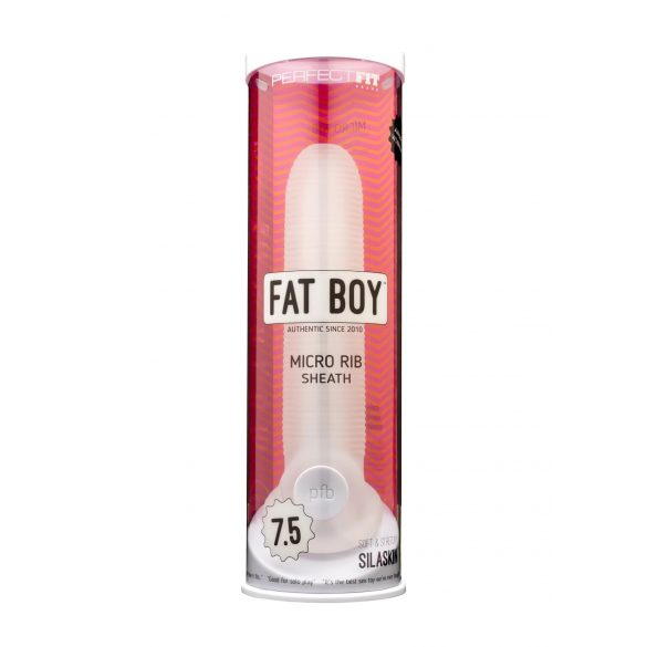 Fat Boy rebrasti penis rukav 19cm - mlečna bela