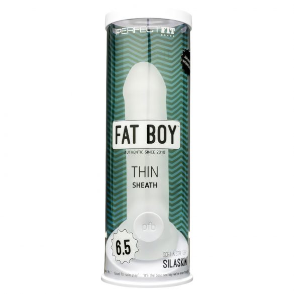 Fat Boy Thin - penis rukavac (17cm) - mlečno belo