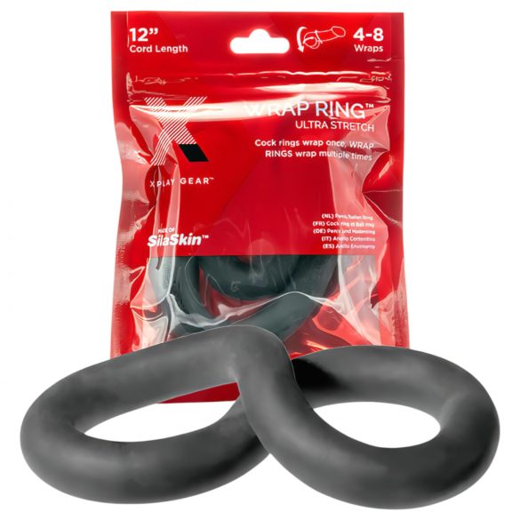 Perfect Fit Ultra Wrap 12 - debeli crni prsten za penis (30cm)