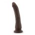 Dr. Skin 8.5 - realistični dildo s vakumom - braon (20,5cm)