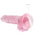 REALROCK - proziran realističan dildo - roze (17cm)