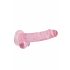 REALROCK - proziran realističan dildo - roze (17cm)