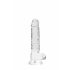 REALROCK - prozirni realistični dildo - kristalno jasan (17cm)