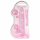 REALROCK - realistični dildo, providni pink (19cm)