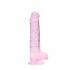 REALROCK - realistični dildo, providni pink (19cm)