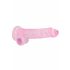 REALROCK - realistični dildo, providni pink (19cm)