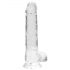 REALROCK - providni realističan dildo - kristalno jasan (19cm)