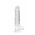 REALROCK - providni realističan dildo - kristalno jasan (19cm)