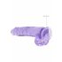 REALROCK - proziran realističan dildo - ljubičasti (22cm)