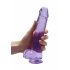 REALROCK - proziran realističan dildo - ljubičasti (22cm)