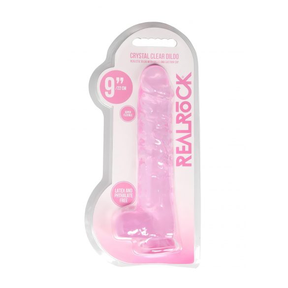 REALROCK - proziran realističan dildo - roze (22cm)