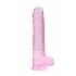 REALROCK - proziran realističan dildo - roze (22cm)