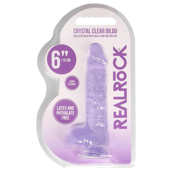 REALROCK - realističan ljubičasti dildo (15cm)