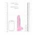 REALROCK - Providni realistični dildo - pink (15cm)