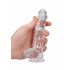 REALROCK - prozirni realistični dildo - bistar (15cm)