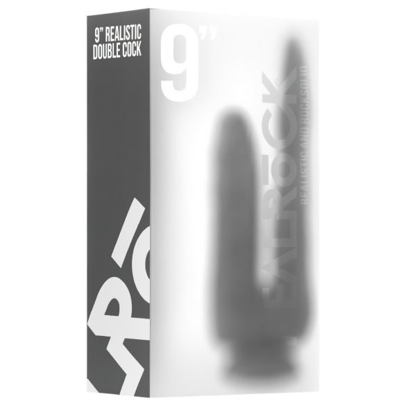 Realrock - realistické dvojité dildo - 22 cm (průhledné)