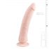 Easytoys - vakuumski dildo od silikona (21cm) - prirodna boja