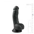 Easytoys - crni dildo sa vakuum postoljem i testisima (15 cm)