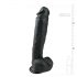 Easytoys - veliki crni dildo sa testisima i postoljem (26,5 cm)