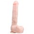 Easytoys - veliki dildo sa testisima, usisni (29,5 cm) - prirodan