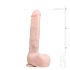 Easytoys - veliki dildo sa testisima, usisni (29,5 cm) - prirodan