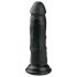 Easytoys - realistični dildo sa vakumom (15,5 cm) - crni