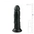 Easytoys - realistični dildo sa vakumom (15,5 cm) - crni