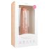 Easytoys - ekstra veliki dildo sa vakumom (28,5cm) - prirodan