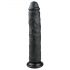 Easytoys - extra veliki dildo sa postoljem (28,5cm) - crni