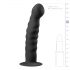 Easytoys rebrasti - vakumski analni dildo (14 cm) - crni