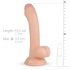 Real Fantasy Vince - realis­tické dildo s varlaty a předkožkou - 19,5 cm (přírodní)