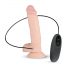 Real Fantasy Glynn - bateriové, připínací dildo s varlaty (25 cm) - přírodní