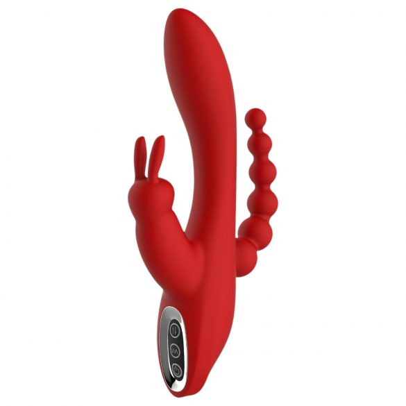 Red Revolution Hera - vodootporni trostruki vibrator (crveni)