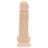 Real Fantasy Ashton - varlatový, realistický dildo - 20,5 cm (přírodní)