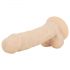 Real Fantasy Ashton - varlatový, realistický dildo - 20,5 cm (přírodní)