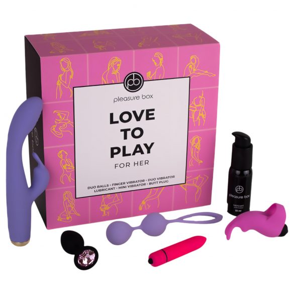 Pleasure Box Ljubavni set - 6 delova (pink-ljubičasta)