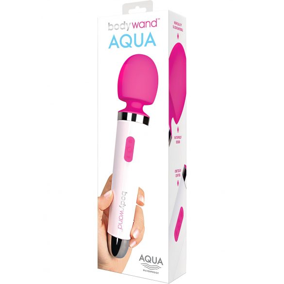 Bodywand Aqua Wand - vodootporni vibrator za masažu (bela-ružičasta)