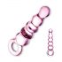 GLAS - staklene analne kuglice dildo (roze)