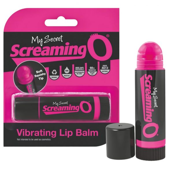 Screaming Lip Balm - rtěnkový vibrátor (černá-růžová)