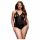 / BACI Plus Size - Halterneck, Sheer Bodysuit - Black (XL-XXL)