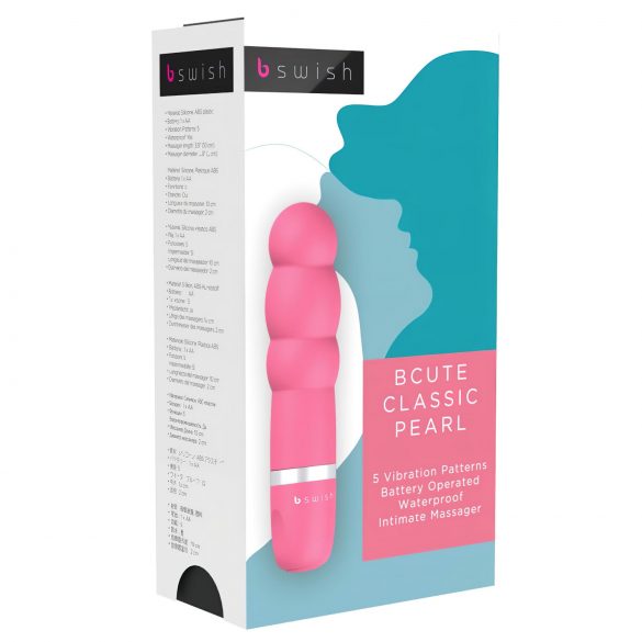 B SWISH Bcute Pearl - vodootporni roze vibrator sa perlama