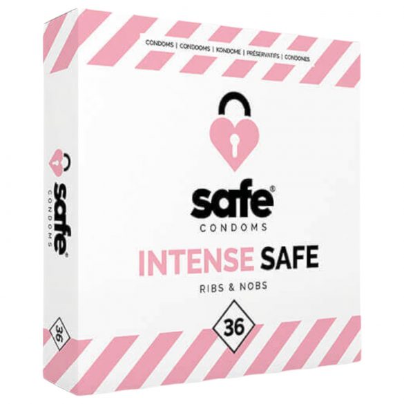 SAFE Intense - Rifljani i tačkasti kondomi (36 kom)