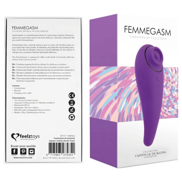 FEELZTOYS Femmegasm - 2u1 punjač za klitoris (ljubičasta)